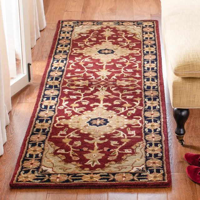 Safavieh Heritage 2'-3" x 10'-0" Rug in Red / Black