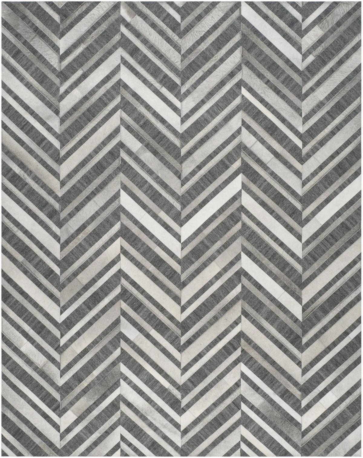 Safavieh Studio Leather 8'-0" x 10'-0" Rug in Ivory / Dark Grey