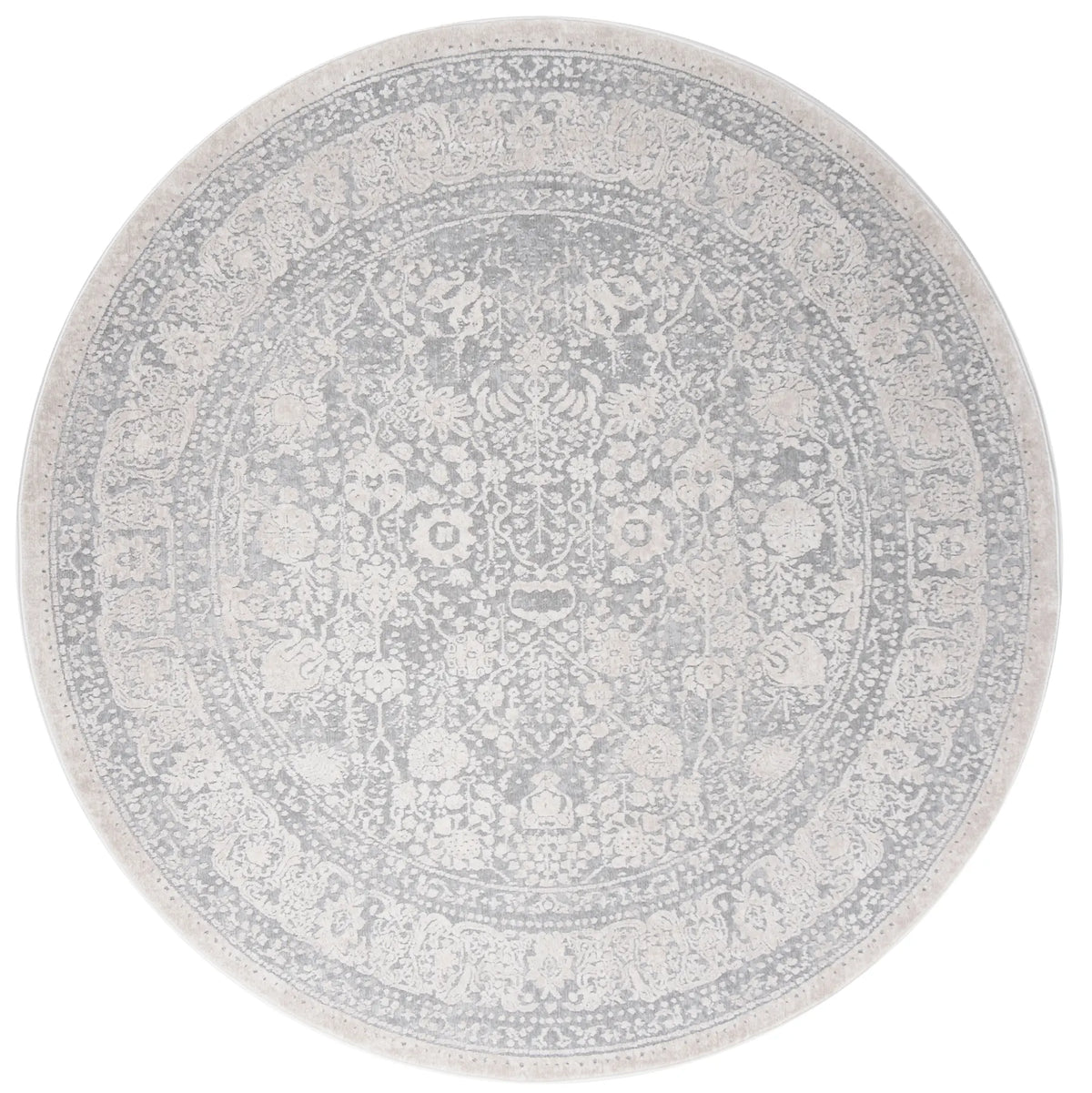 Safavieh Reflection 5'-0" x 5'-0" Rug in Light Grey / Cream
