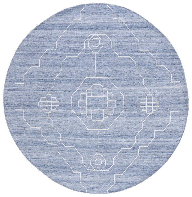 Safavieh Kilim 7'-0" x 7'-0" Rug in Blue / Ivory