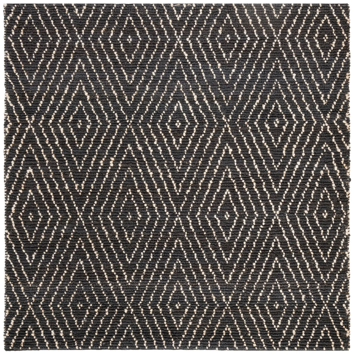 Safavieh Bohemian 6'-0" x 6'-0" Rug in Black / Ivory