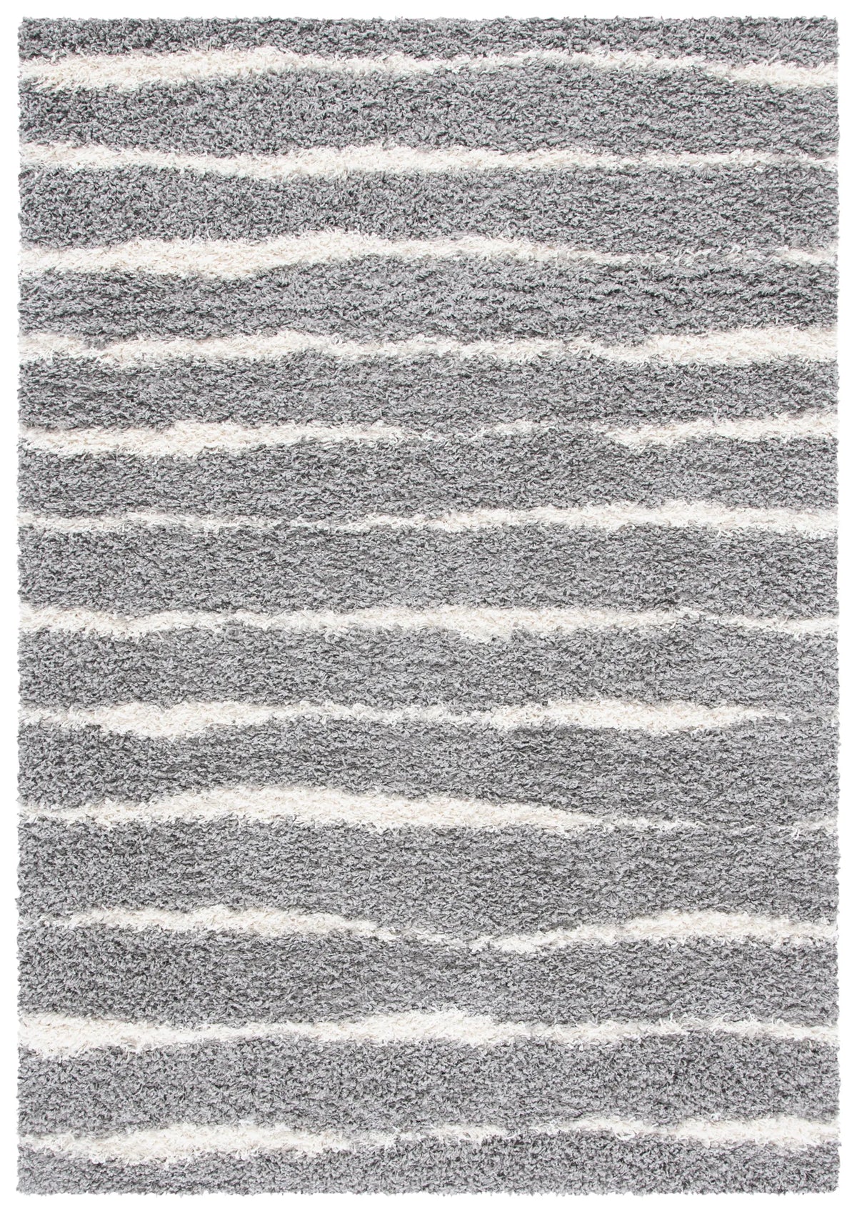 Safavieh Venus Shag 600 4'-0" x 6'-0" Rug in Grey / Ivory