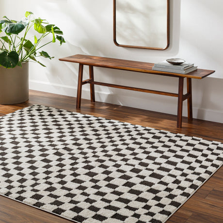 Surya Freud Feu-2302 Black, Ivory Rug.