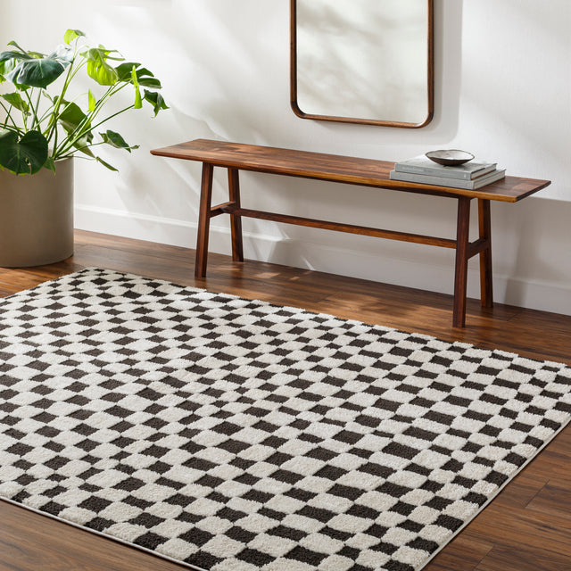 Surya Freud Feu-2302 Black, Ivory Rug.