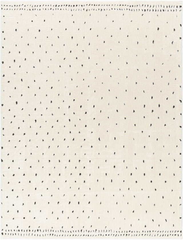 Surya Freud Feu-2303 Ivory, Black Rug.