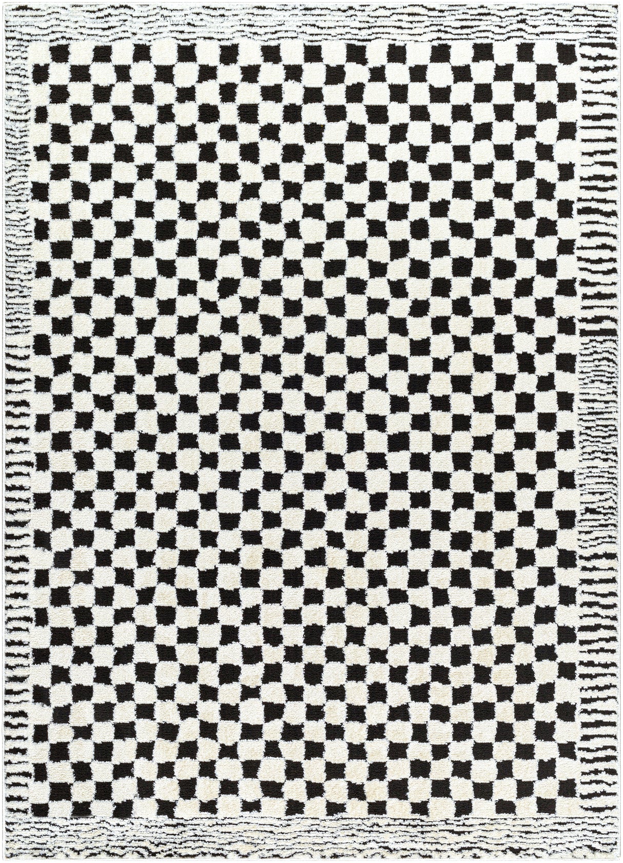 Surya Freud Feu-2325 Ivory, Black Rug.