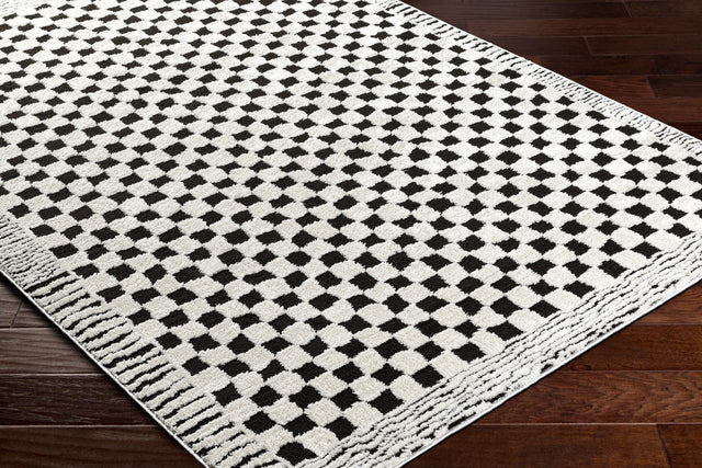 Surya Freud Feu-2325 Ivory, Black Rug.