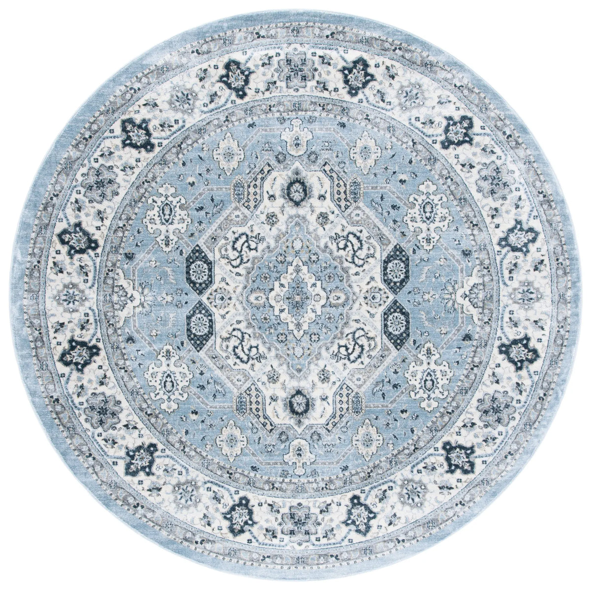 Safavieh Isabella 6'-7" x 6'-7" Rug in Blue / Creme