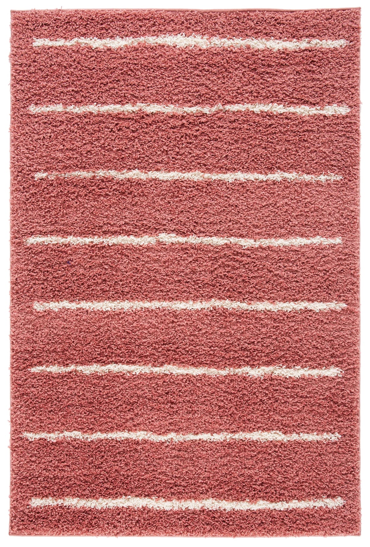 Safavieh Venus Shag 600 4'-0" x 6'-0" Rug in Pink / Ivory