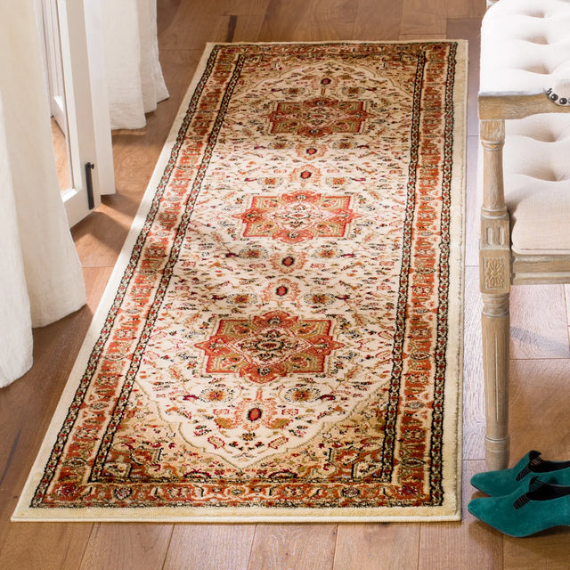 Safavieh Lyndhurst 2'-3" x 10'-0" Rug in Ivory / Rust