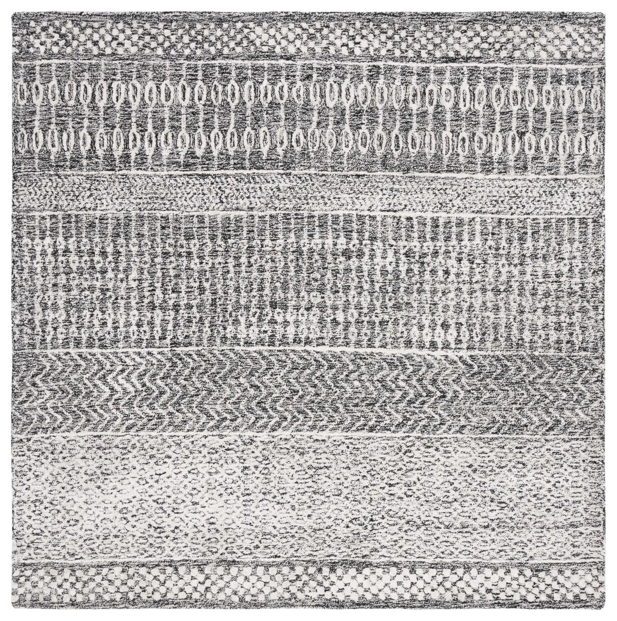 Safavieh Glamour 6'-0" x 6'-0" Rug in Charcoal / Ivory