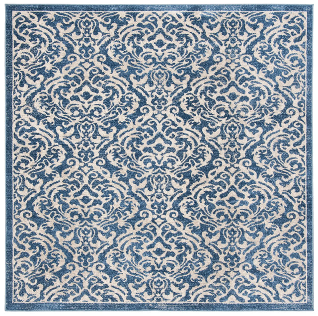 Safavieh Brentwood 6'-7" x 6'-7" Rug in Navy / Creme