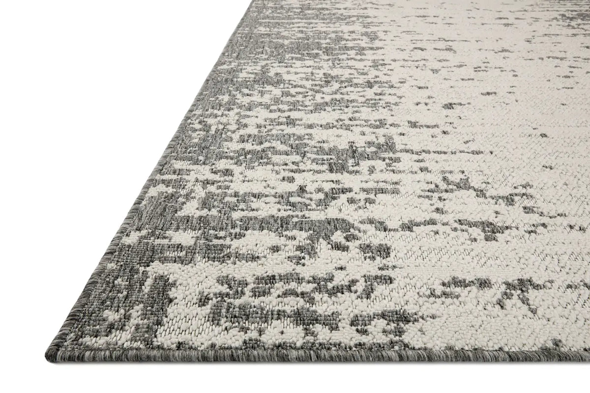 Loloi Rainier Rai-01 Ivory/Grey Rug - rug corner