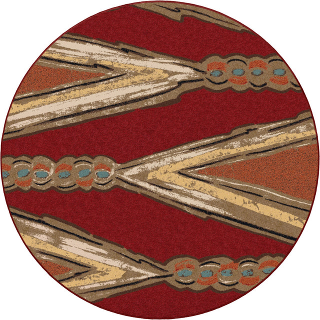 American Dakota Finger Weave Red Rug