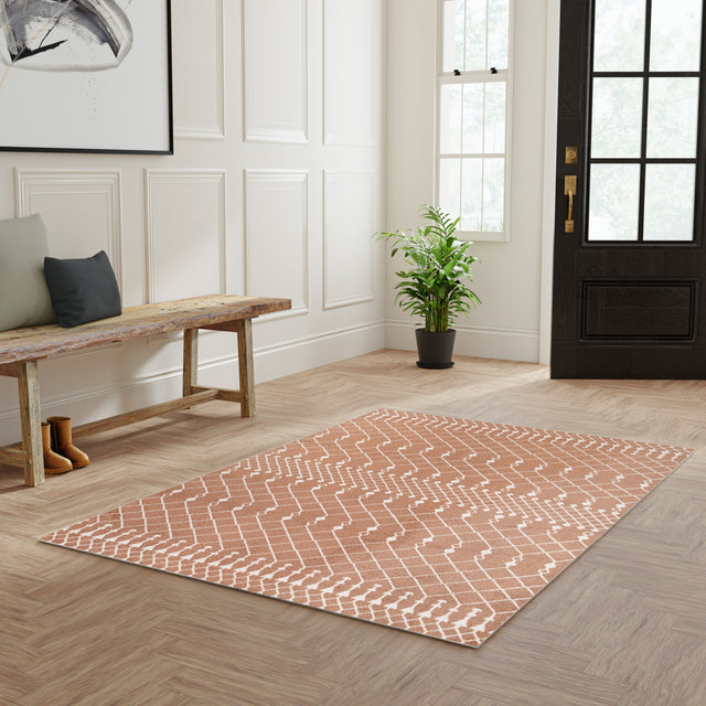 Nourison Astra Machine Washable ASW10 Machine Made Copper Rug