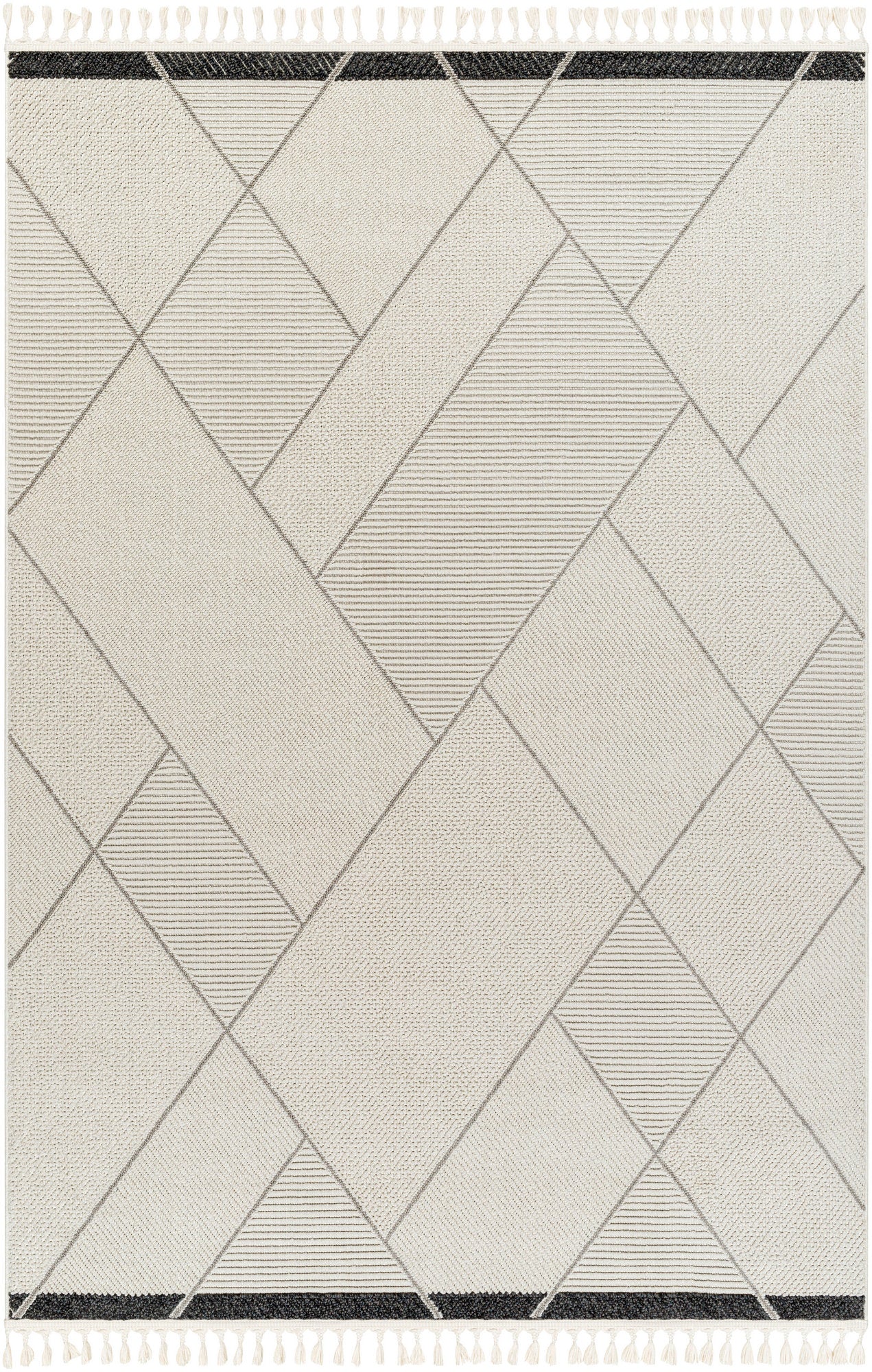 Surya Finland Fnd-2303 Cream, Black Rug.