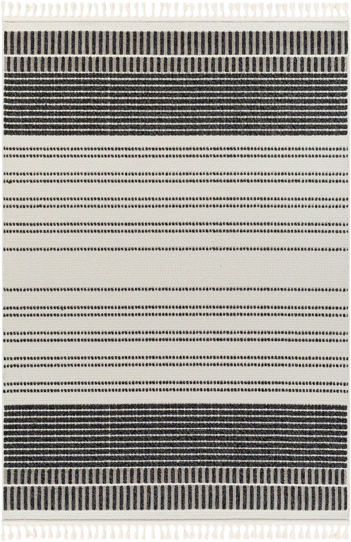Surya Finland Fnd-2305 Cream, Black Rug.