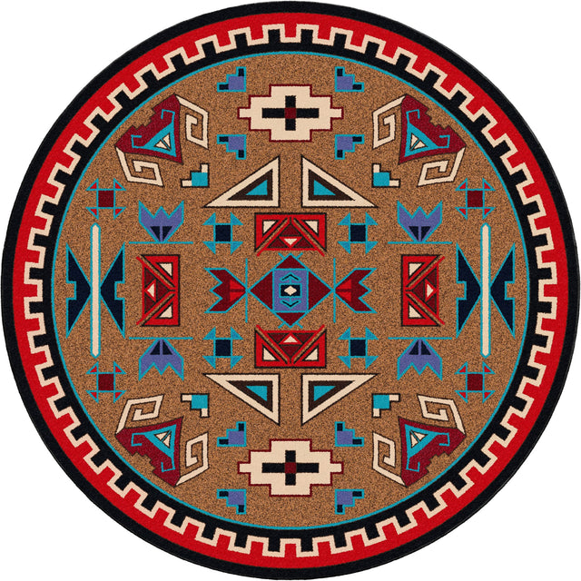 American Dakota Four Rams Bright Rug