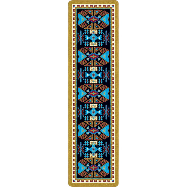 American Dakota Four Rams Copper Rug