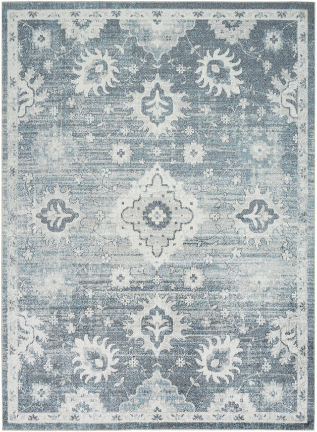 Nourison Astra Machine Washable ASW19 Machine Made Denim Rug