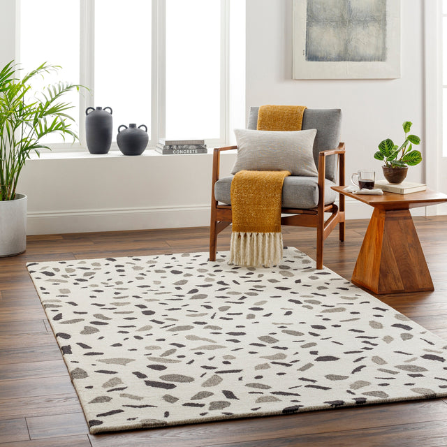 Surya Granada Gnd-2347 Beige, Black Rug.