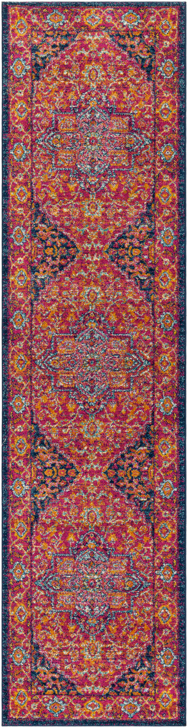 Surya Harput Hap-1009 Burgandy, Navy, Mustard, Burnt Orange, Teal, Ivory Rug.
