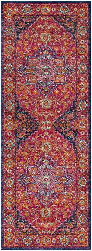 Surya Harput Hap-1009 Burgandy, Navy, Mustard, Burnt Orange, Teal, Ivory Rug.