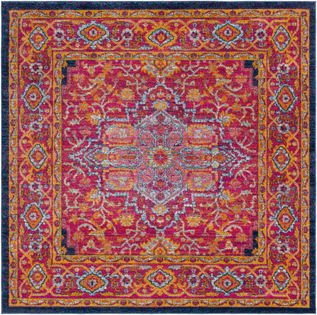 Surya Harput Hap-1009 Burgandy, Navy, Mustard, Burnt Orange, Teal, Ivory Rug.