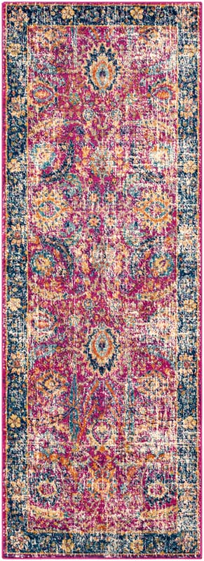 Surya Harput Hap-1013 Burgandy, Navy, Teal, Mustard, Burnt Orange, Medium Gray Rug.