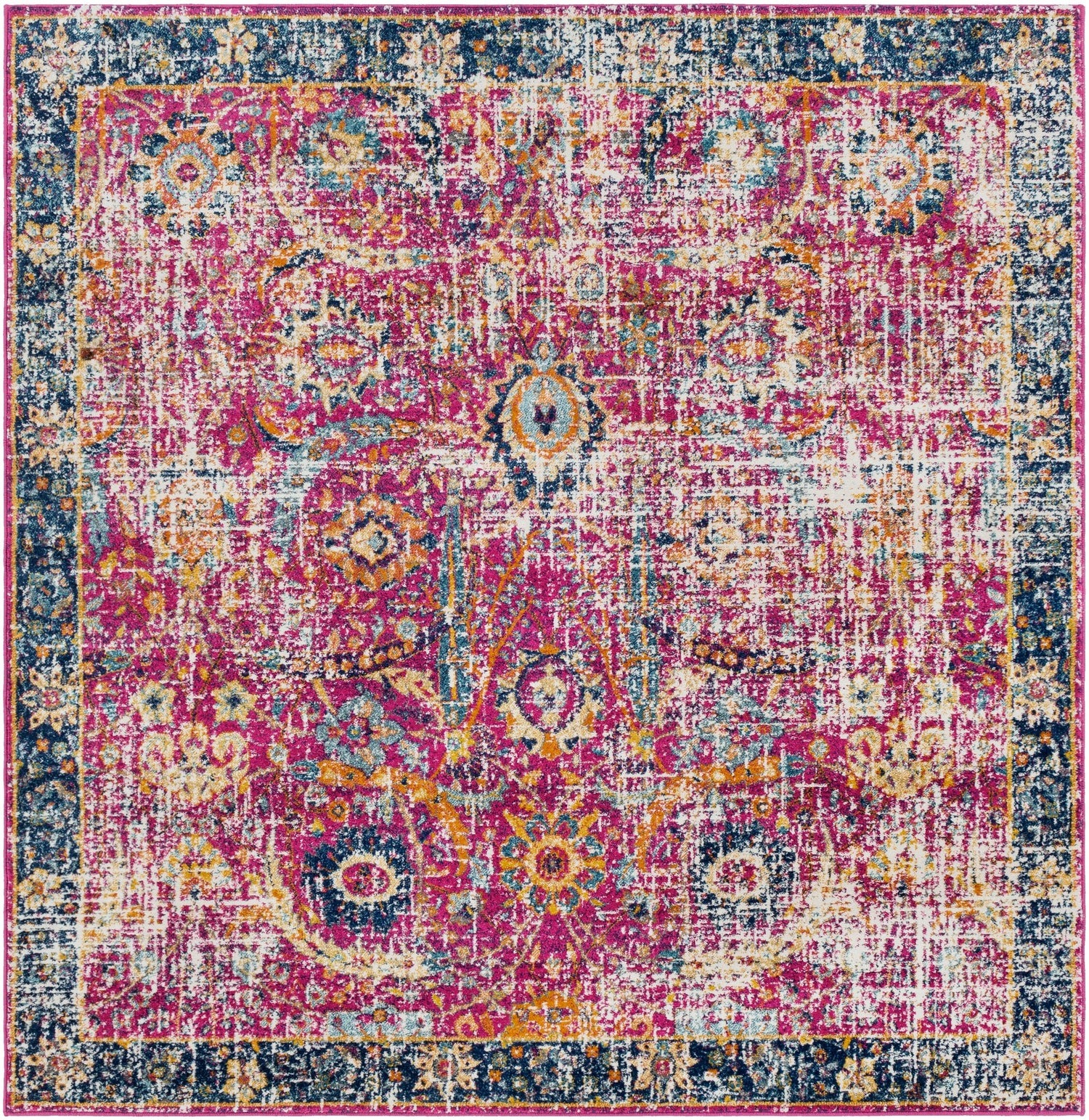 Surya Harput Hap-1013 Burgandy, Navy, Teal, Mustard, Burnt Orange, Medium Gray Rug.