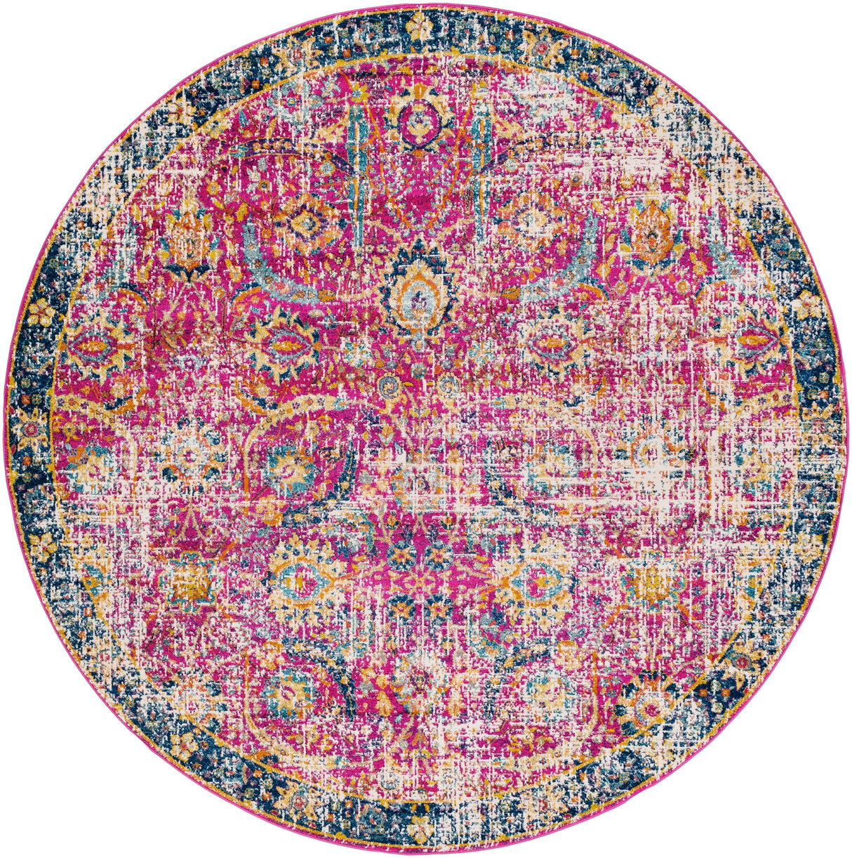 Surya Harput Hap-1013 Burgandy, Navy, Teal, Mustard, Burnt Orange, Medium Gray Rug.
