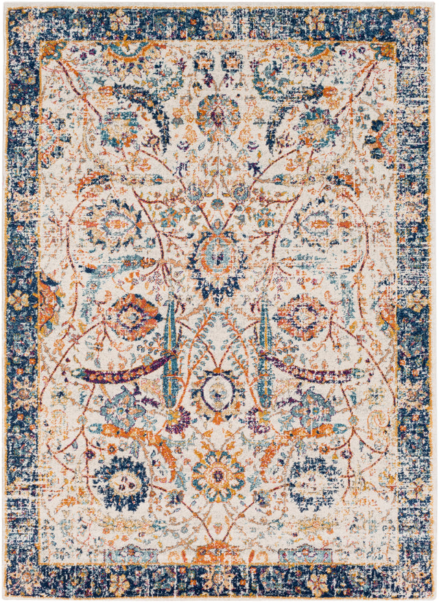 Surya Harput Hap-1014 Dark Blue, Burnt Orange, Saffron Rugs.