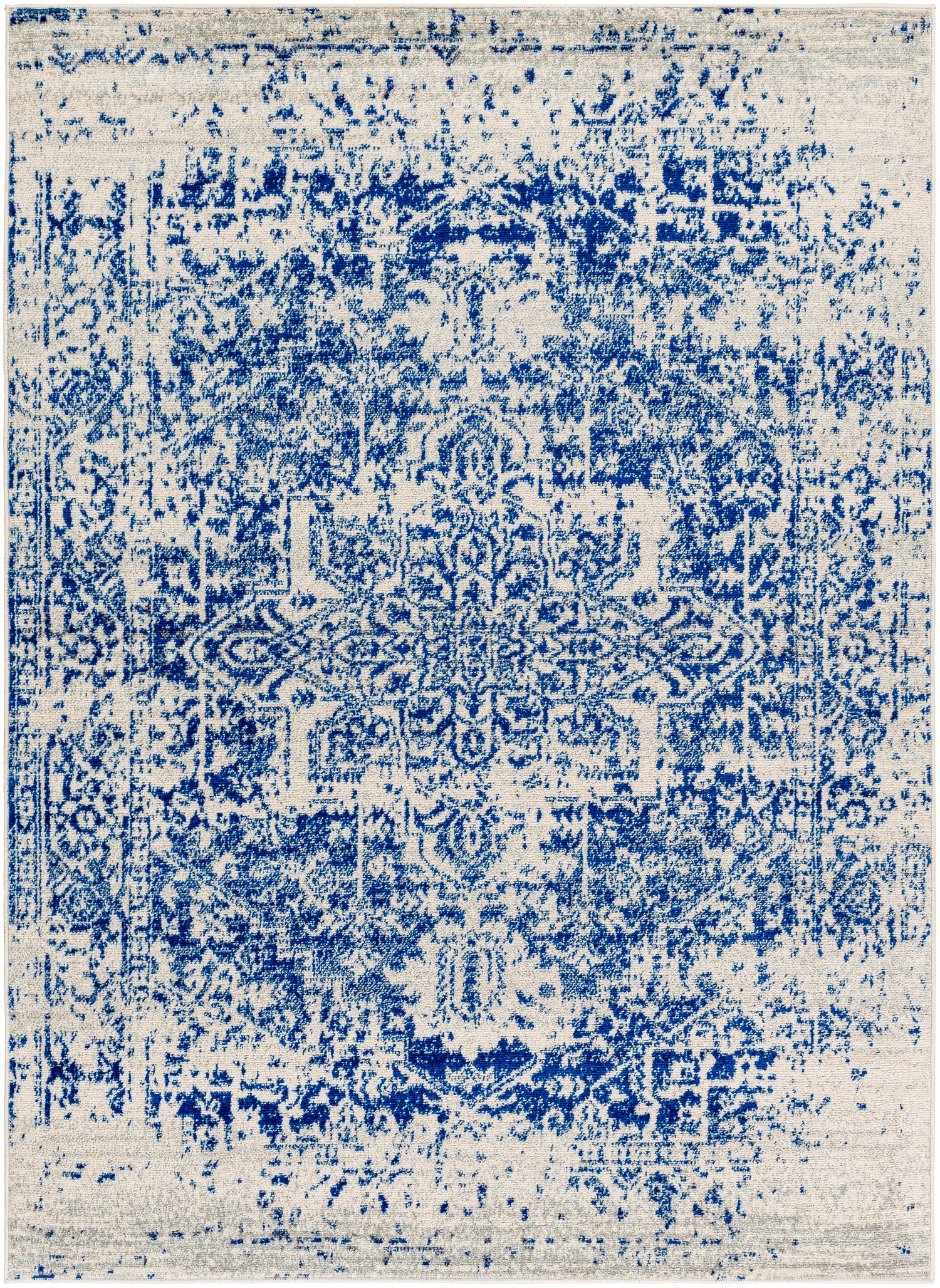 Surya Harput Hap-1021 Navy, Medium Gray, Light Beige Rug.