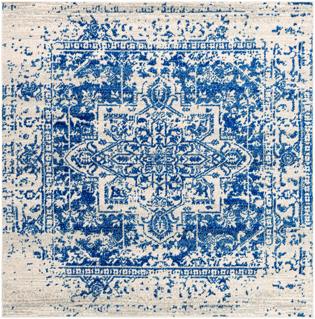 Surya Harput Hap-1021 Navy, Medium Gray, Light Beige Rug.