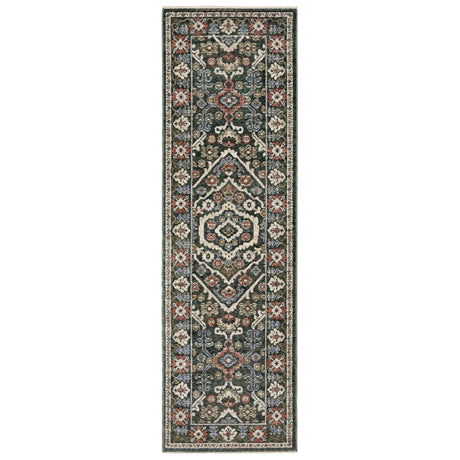 Oriental Weavers Sphinx HASTINGS HA02B Green Floral Rugs