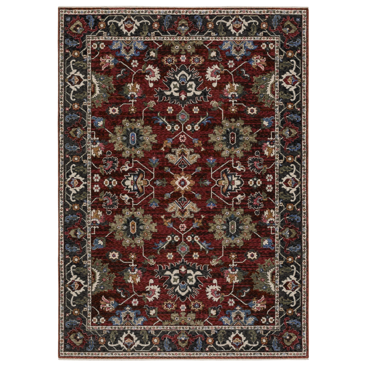 Oriental Weavers Sphinx HASTINGS HA03V Red Floral Rugs