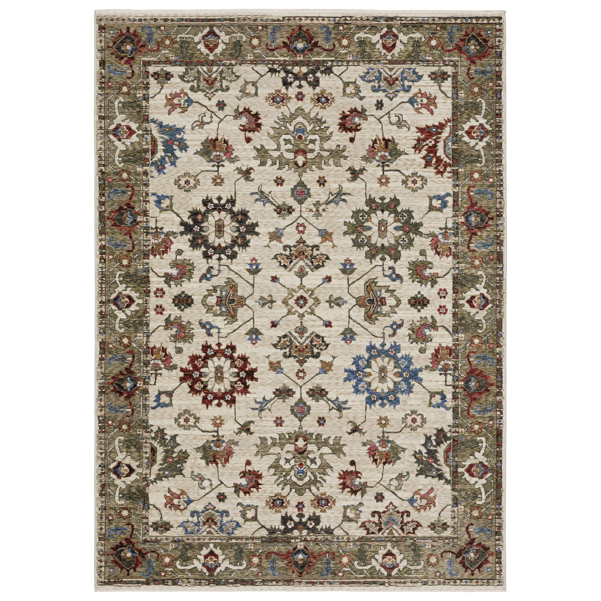 Oriental Weavers Sphinx HASTINGS HA03W Ivory Floral Rugs