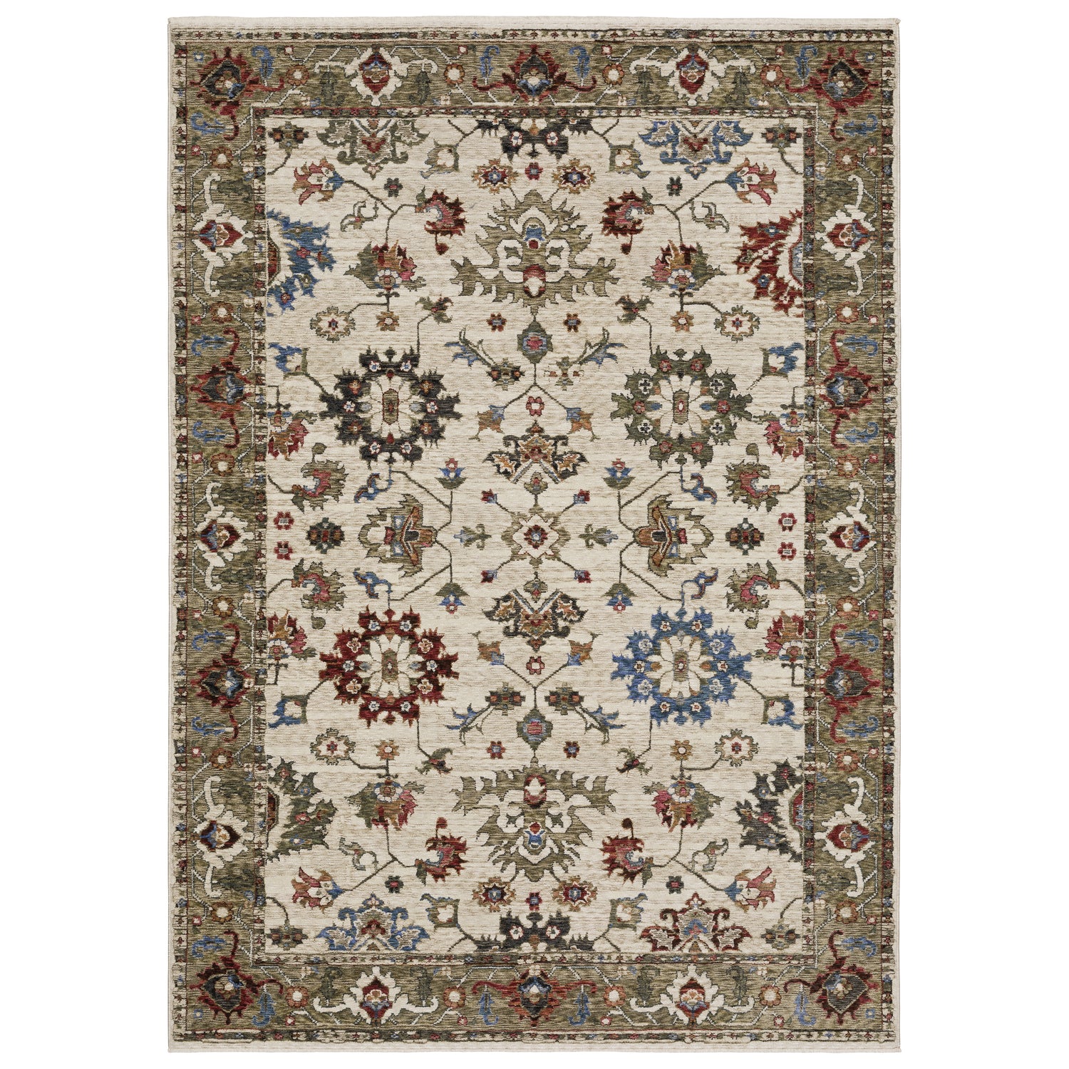 Oriental Weavers Sphinx HASTINGS HA03W Ivory Floral Rugs