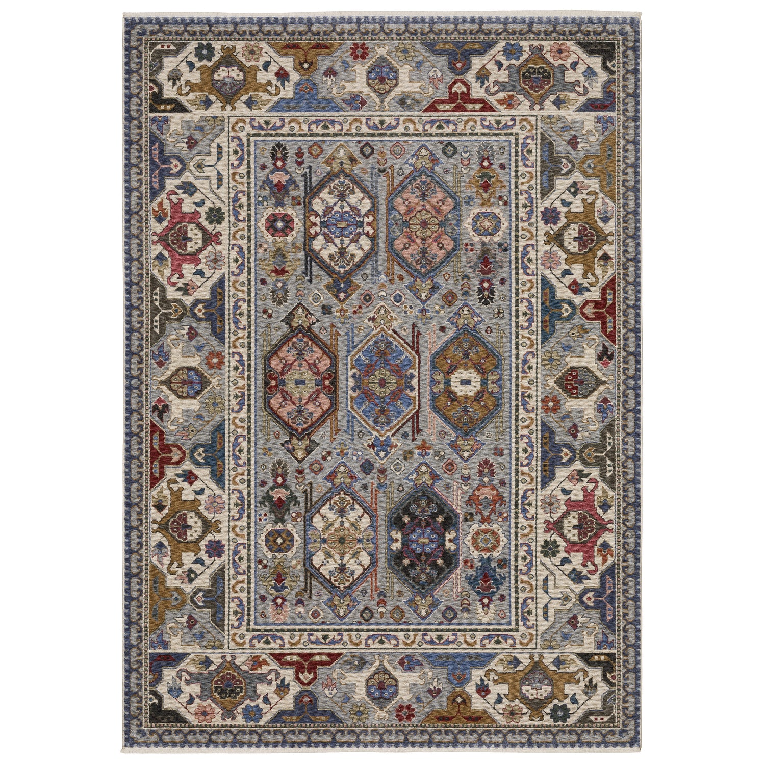 Oriental Weavers Sphinx HASTINGS HA04E Blue Geometric Rugs