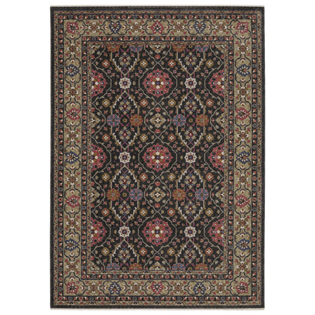 Oriental Weavers Sphinx HASTINGS HA07D Charcoal Floral Rugs