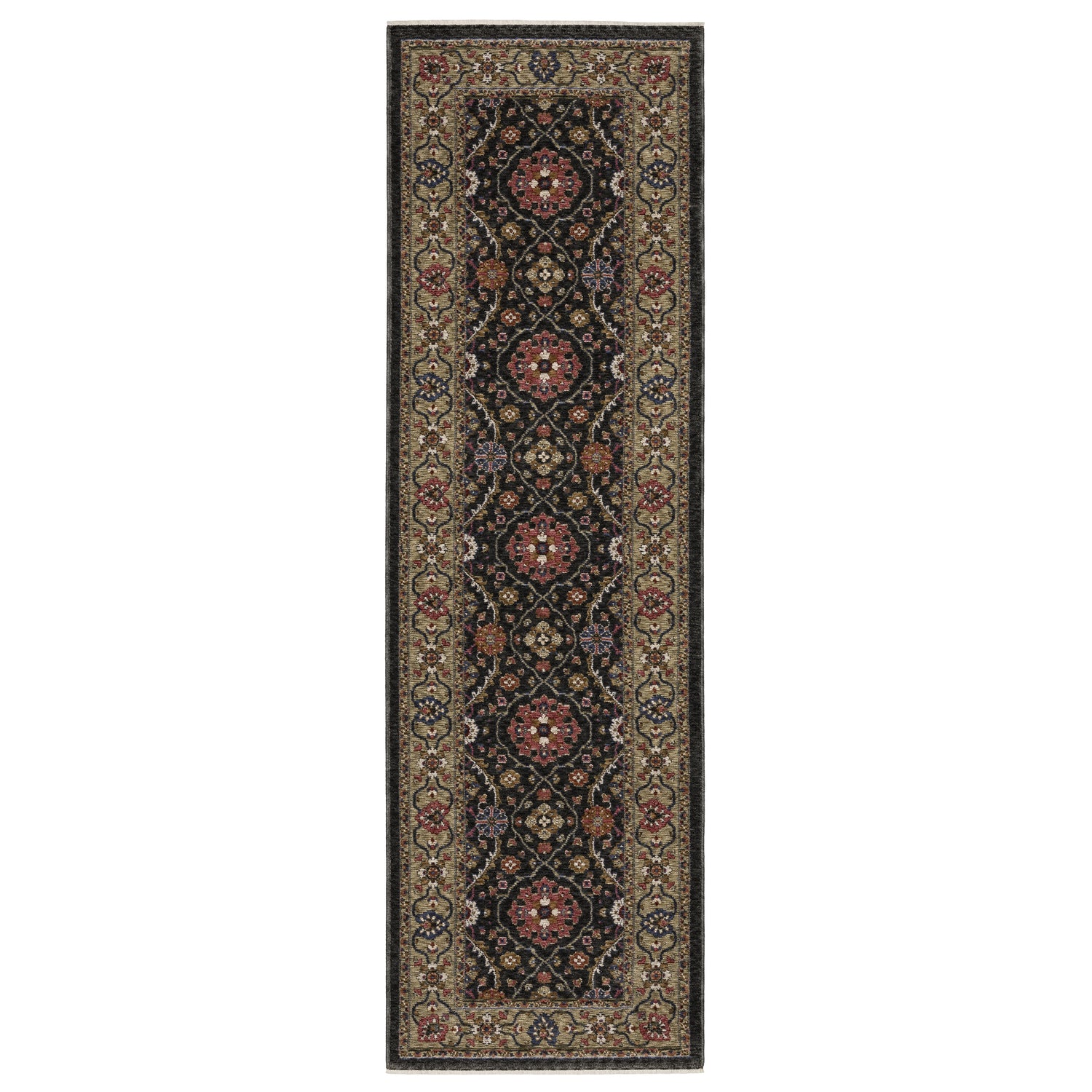 Oriental Weavers Sphinx HASTINGS HA07D Charcoal Floral Rugs
