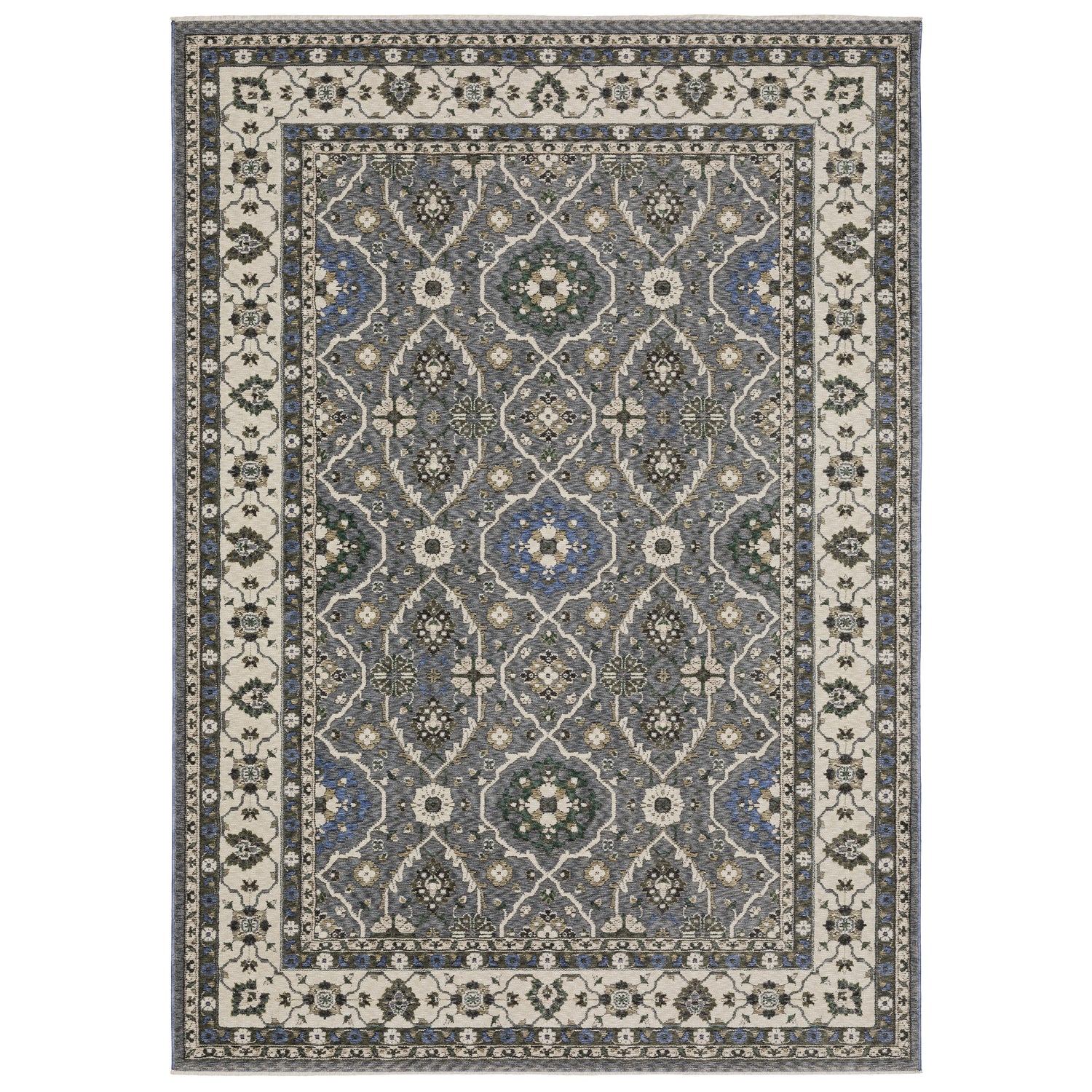 Oriental Weavers Sphinx HASTINGS HA07H Blue Floral Rugs
