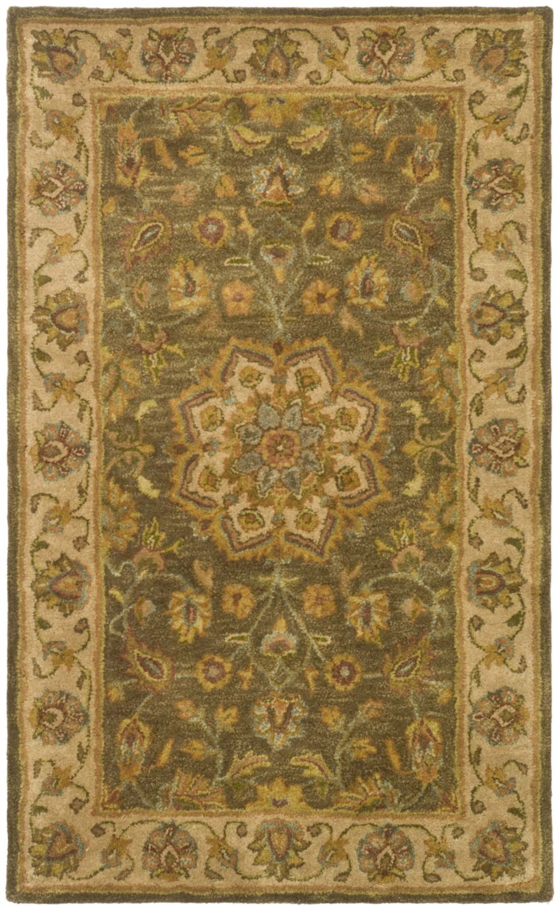 Safavieh Heritage Hg954A Green / Taupe Rugs