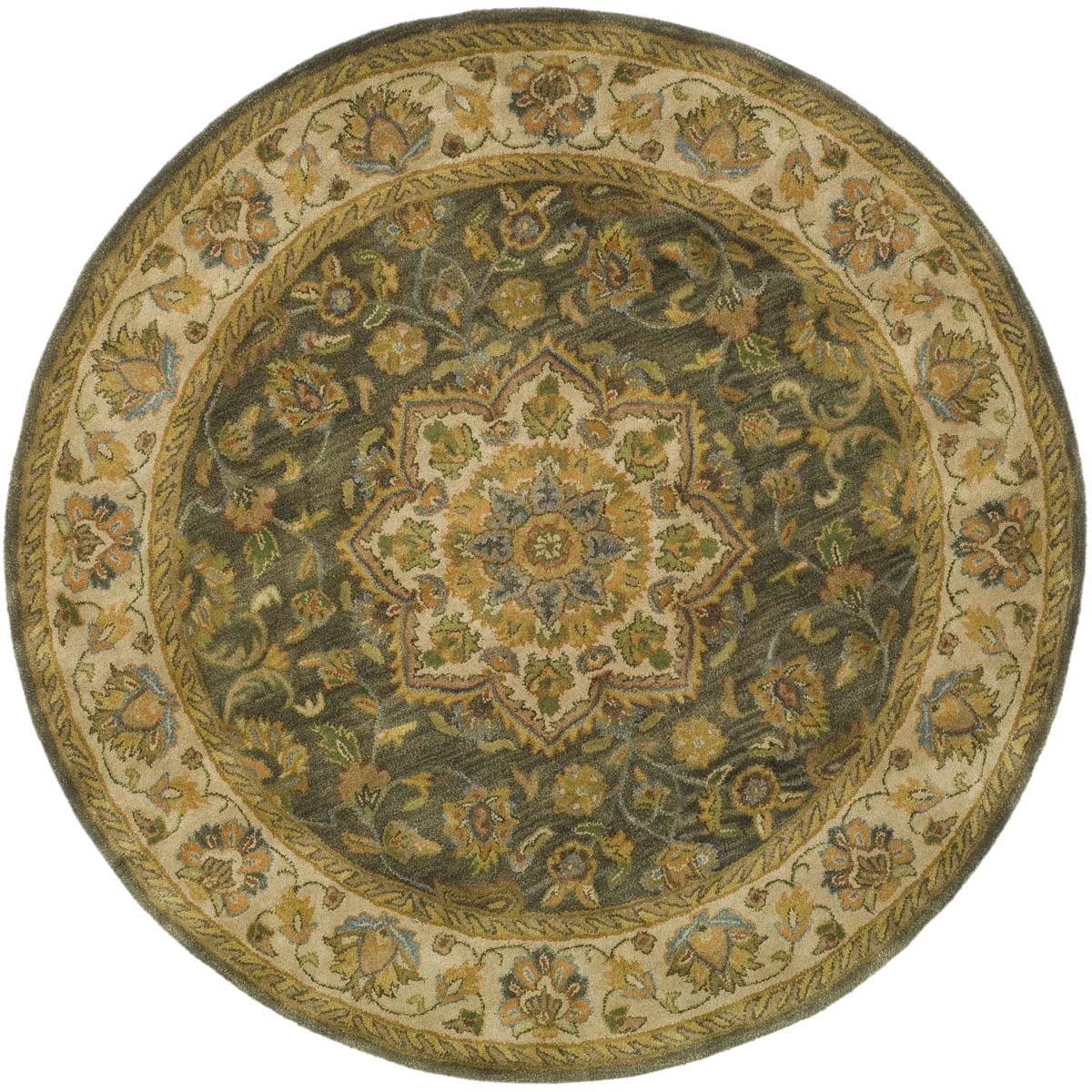 Safavieh Heritage Hg954A Green / Taupe Rugs