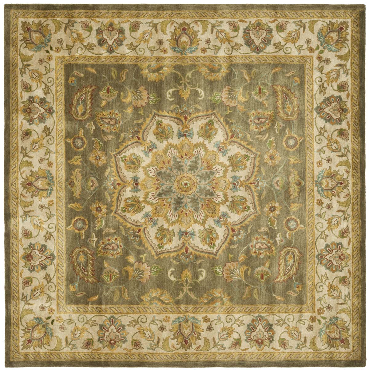 Safavieh Heritage Hg954A Green / Taupe Rugs