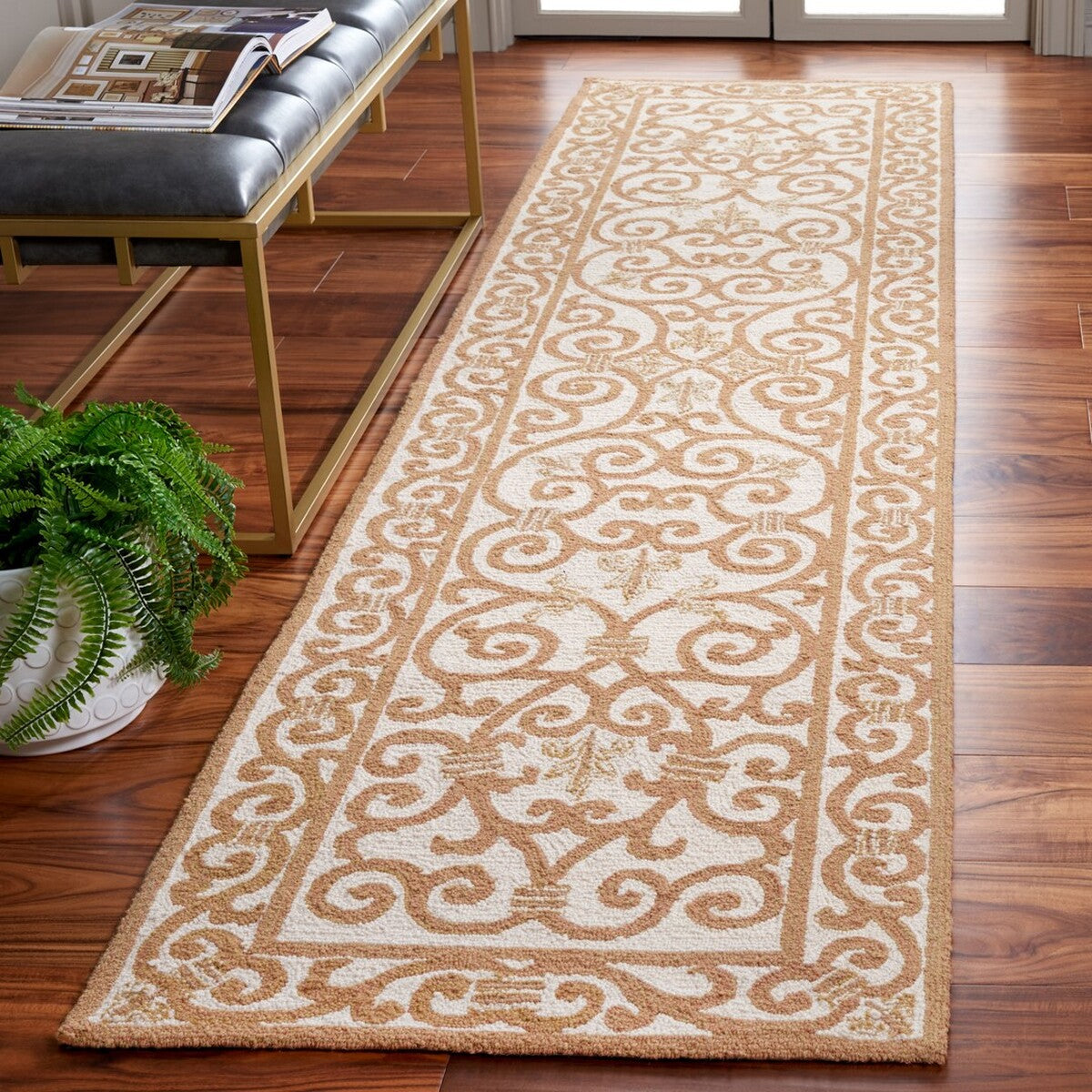 Safavieh Chelsea Hk11P Ivory / Gold Rugs