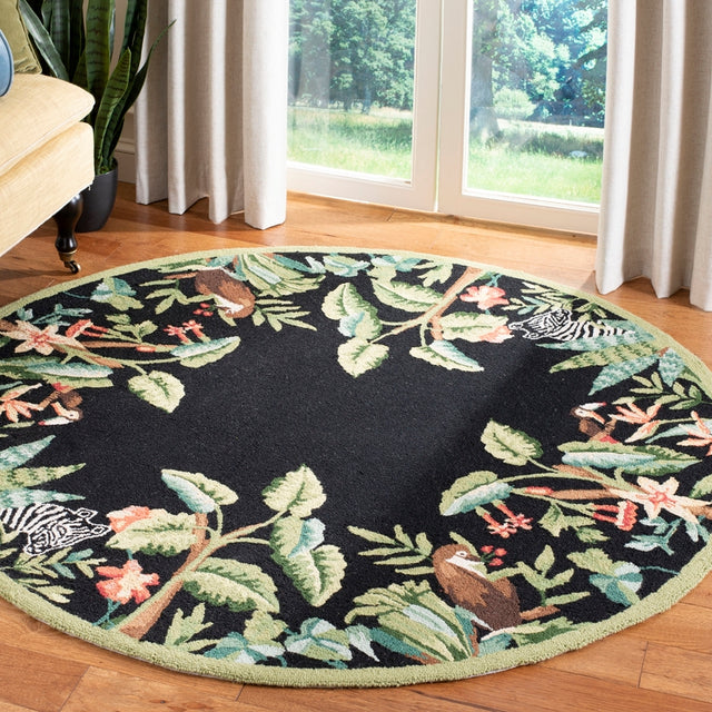 Safavieh Chelsea Hk295B Black / Green Rugs