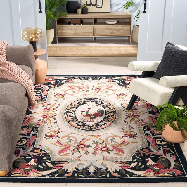 Safavieh Chelsea hk48k Ivory / Black Rugs