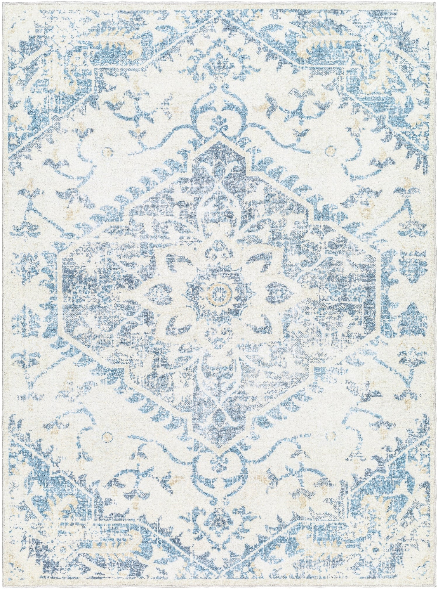 Surya Hera Hrh-2304 Off-White, Light Silver, Slate, Metallic - Silver Rug.