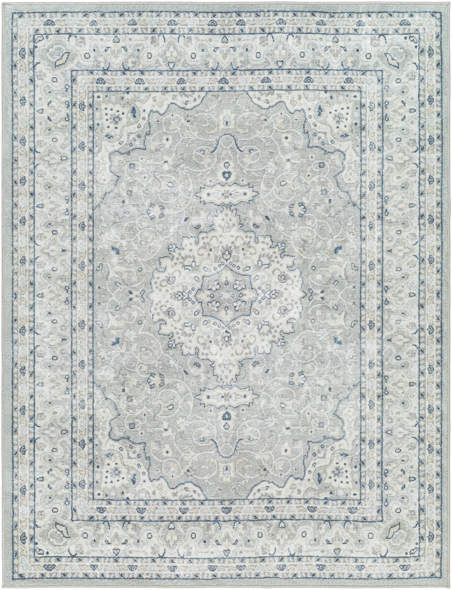 Surya Hera Hrh-2309 Light Grey, Sterling Grey, Pewter, Metallic - Silver Rug.